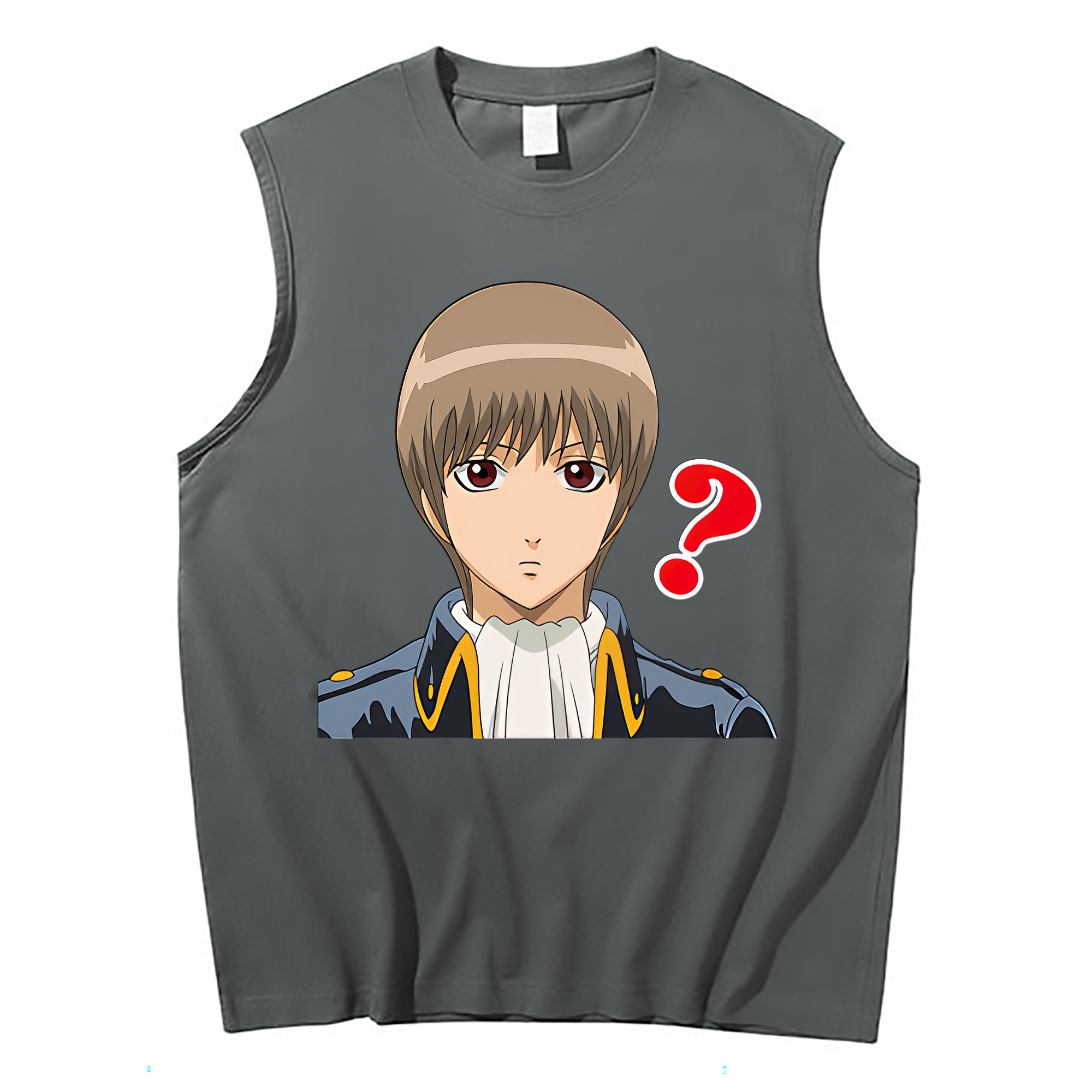 （画像用） ぎんたま 坂田銀時（さかたぎんとき） 神楽 志村新八（しむら しんぱち） GINTAMA Sakata Gintoki Kagura Shimura Shinpachi コットン100％タンクトップ（フロントプリント）